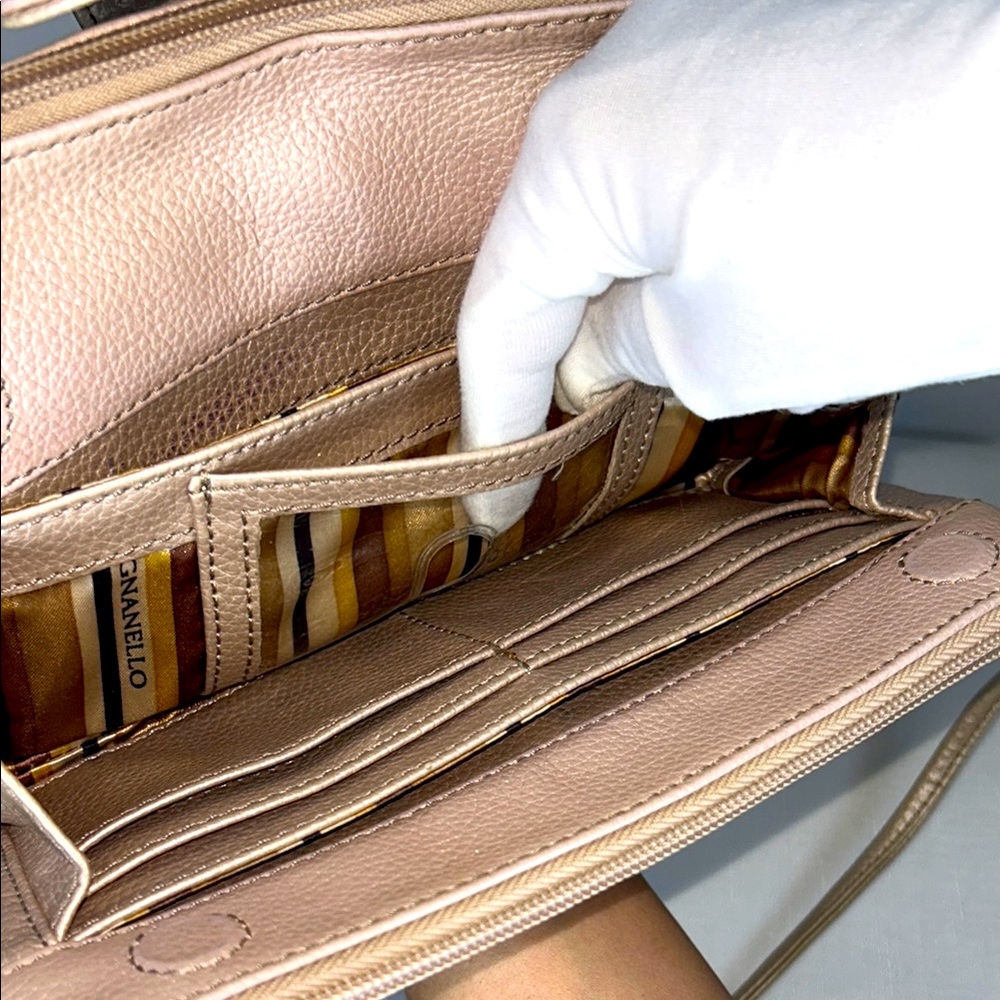 Tignanello Tan and Cream Crossbody with Soft Matte Finish Leather Vintage - Picture 7 of 17